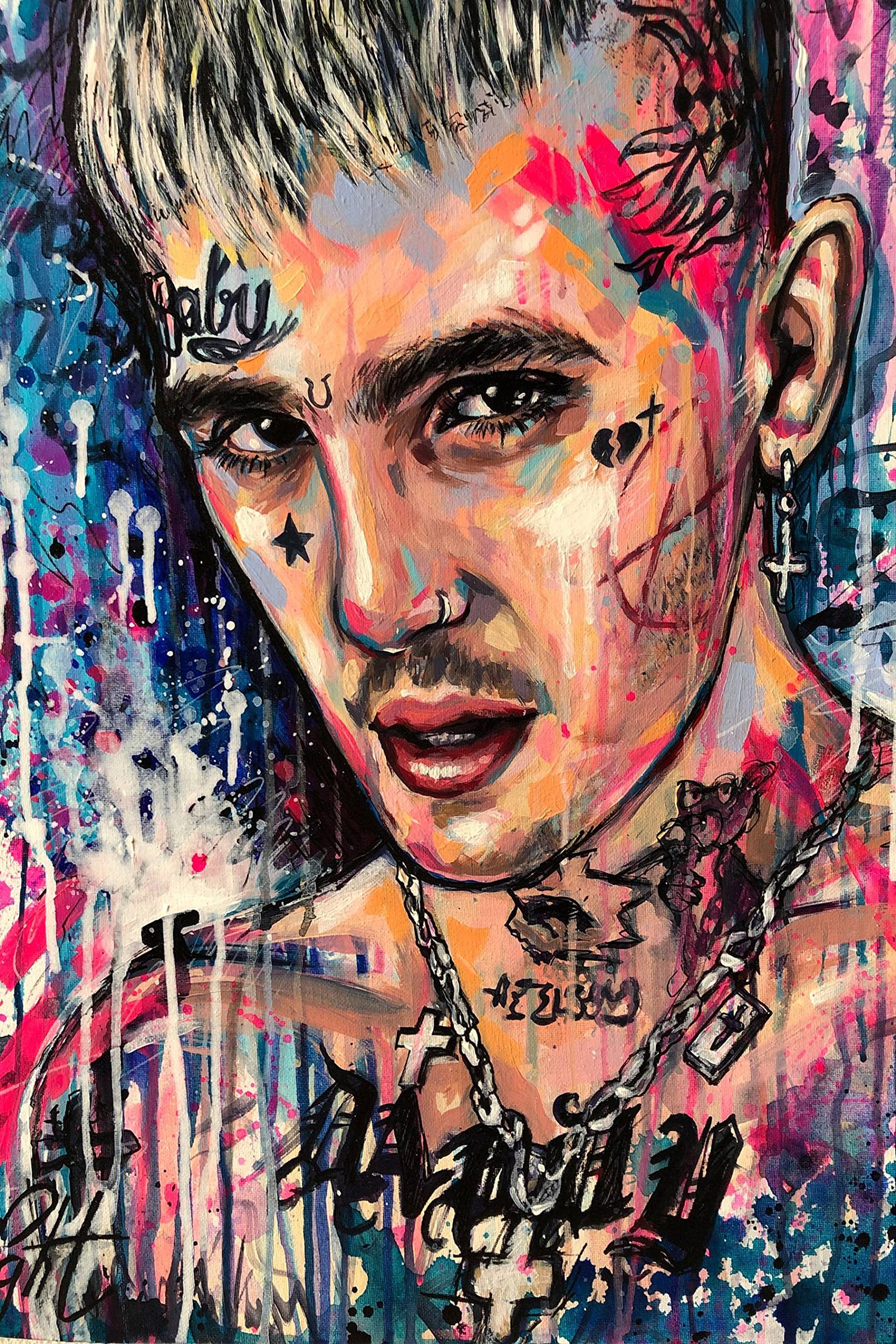 BnB design Lil Peep Rapper Concert Tour Wall Art 30 x 45 cm Pôster